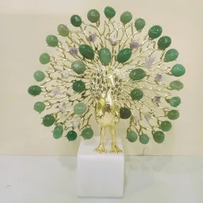 LUXURIOUS PEACOCK CRYSTAL DECOR