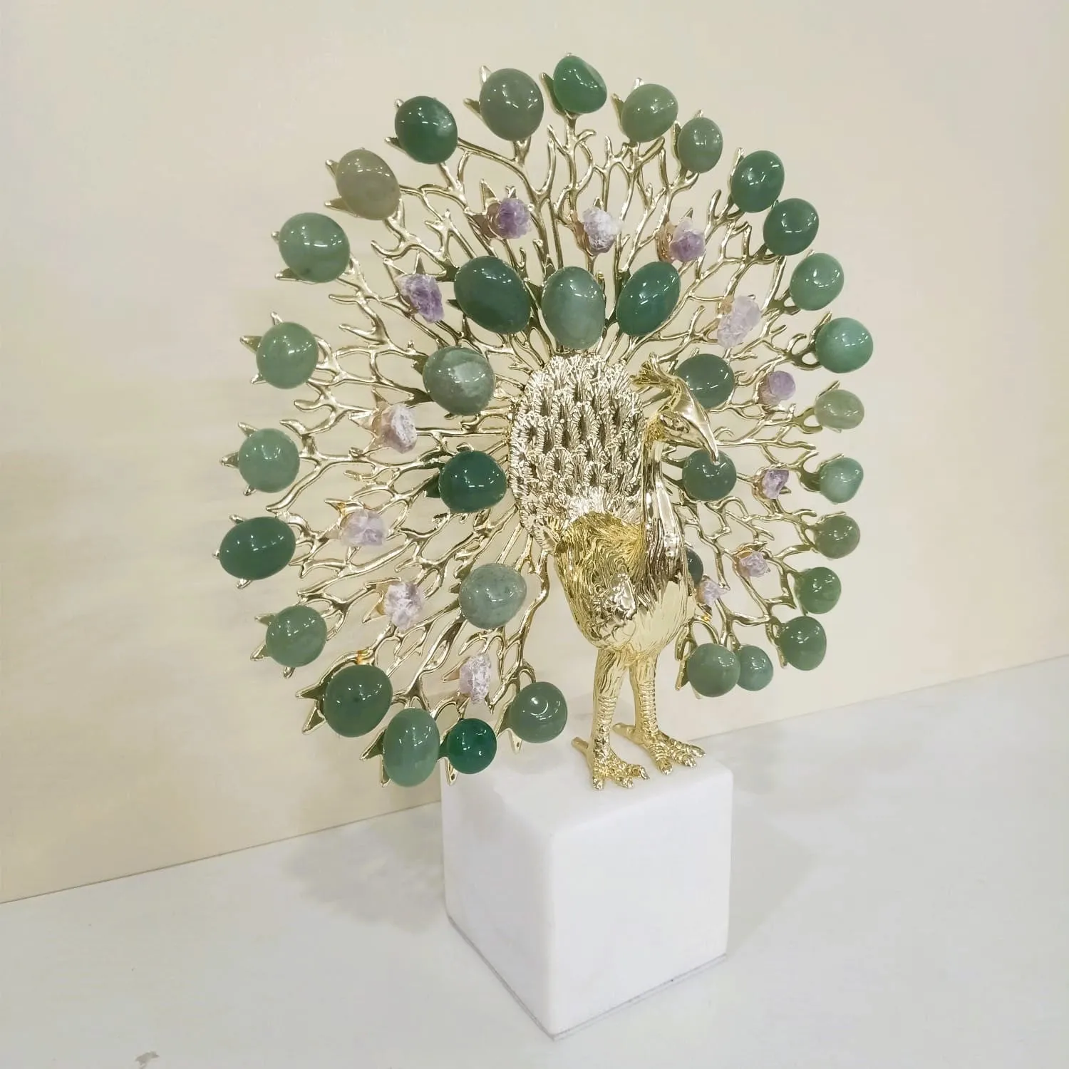 LUXURIOUS PEACOCK CRYSTAL DECOR