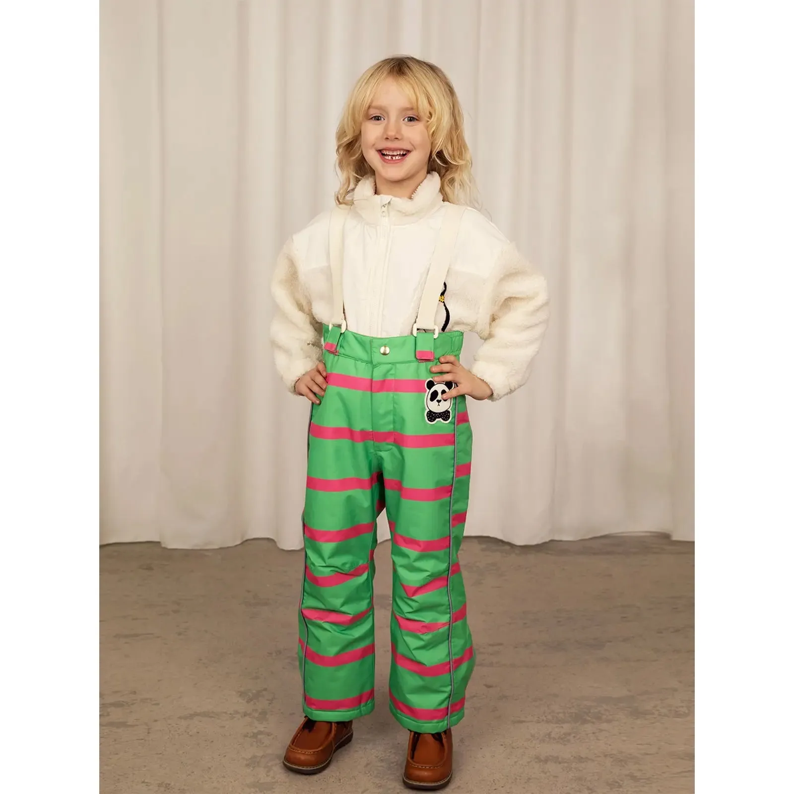 Mini Rodini Panda Soft Ski Trousers Green