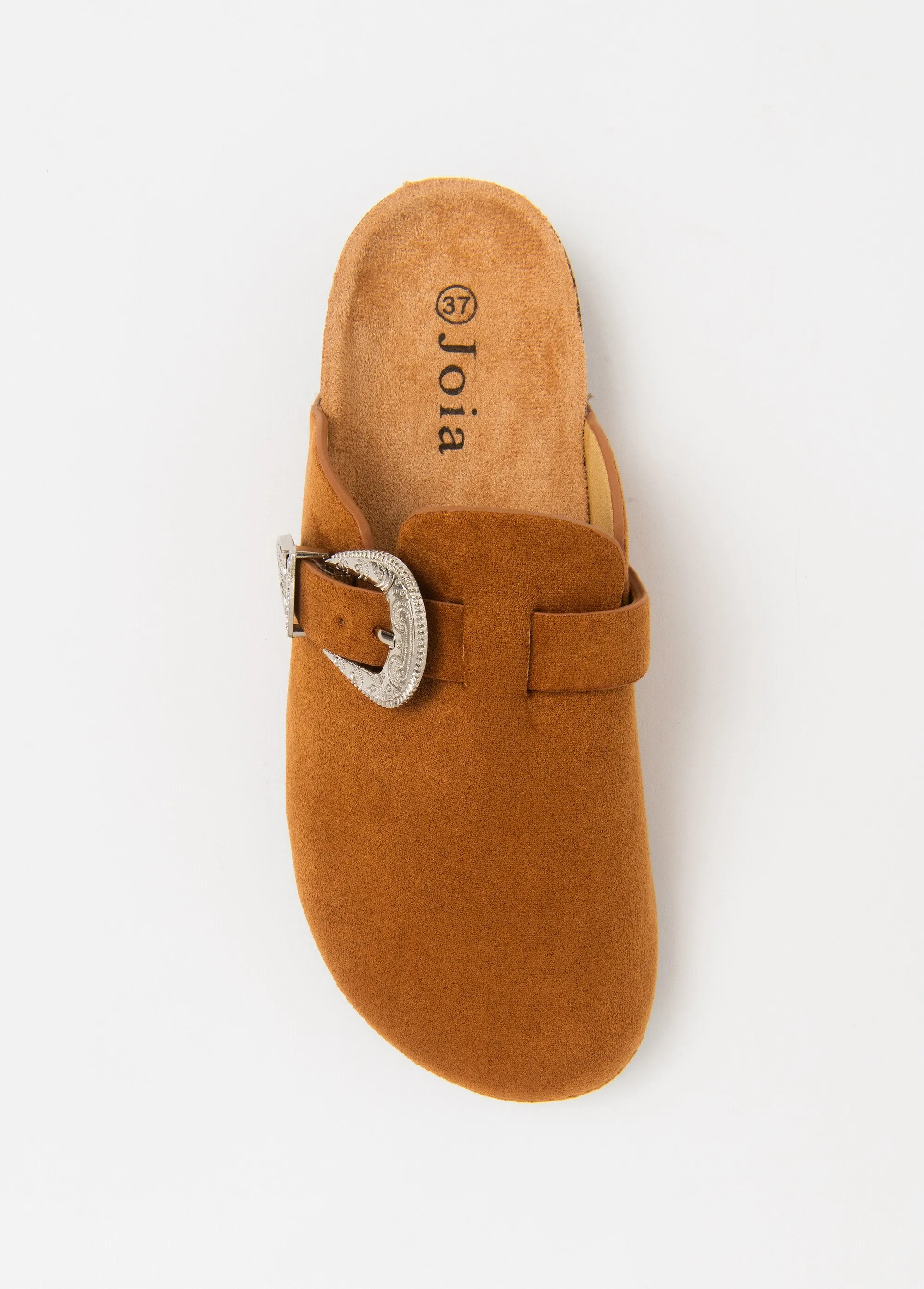 Mules sabot suédine avec boucle tendance