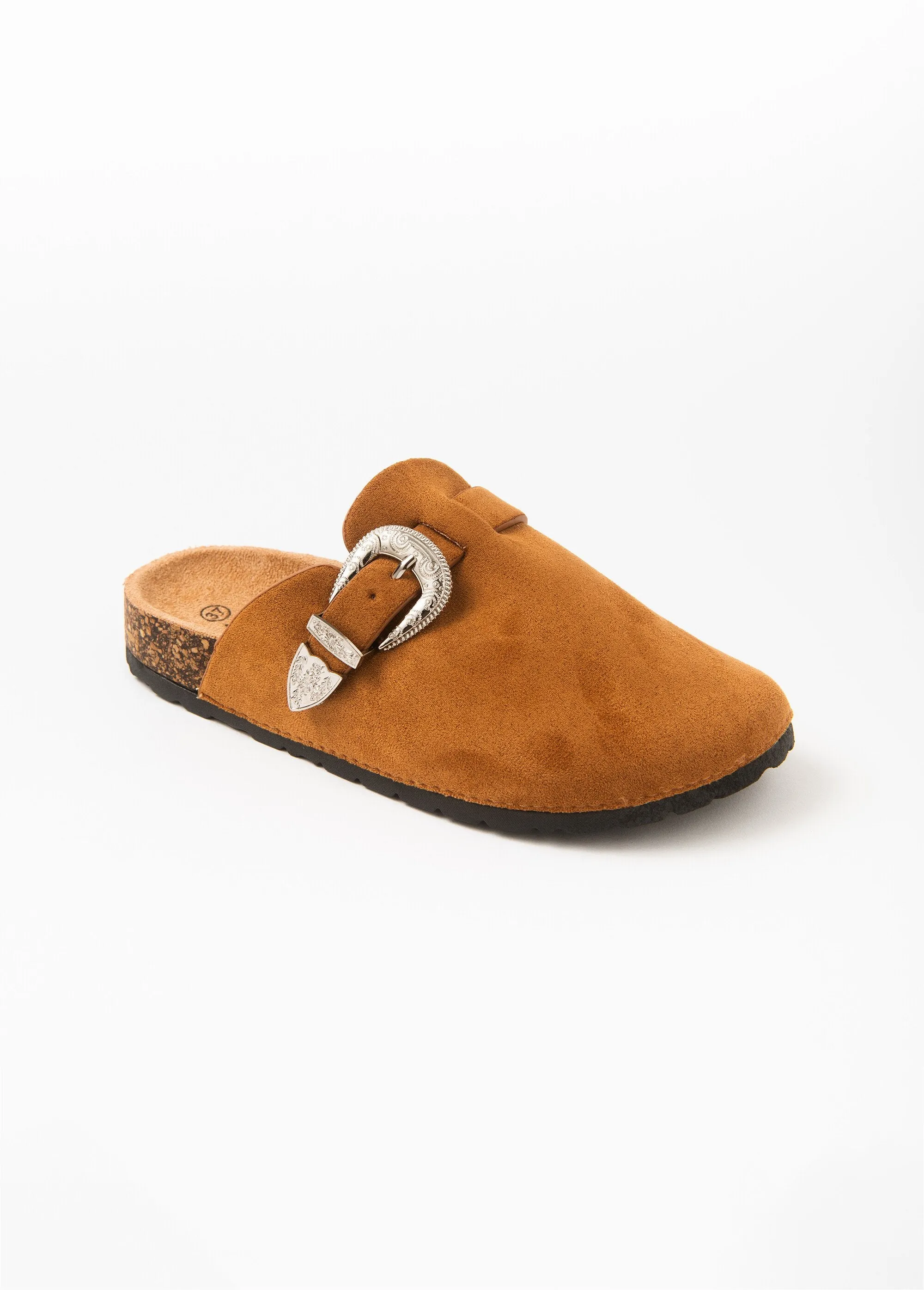 Mules sabot suédine avec boucle tendance