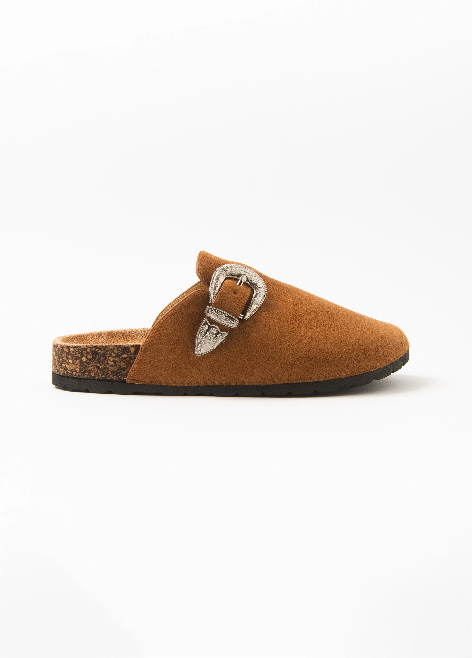 Mules sabot suédine avec boucle tendance