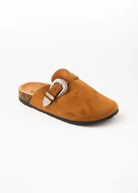 Mules sabot suédine avec boucle tendance