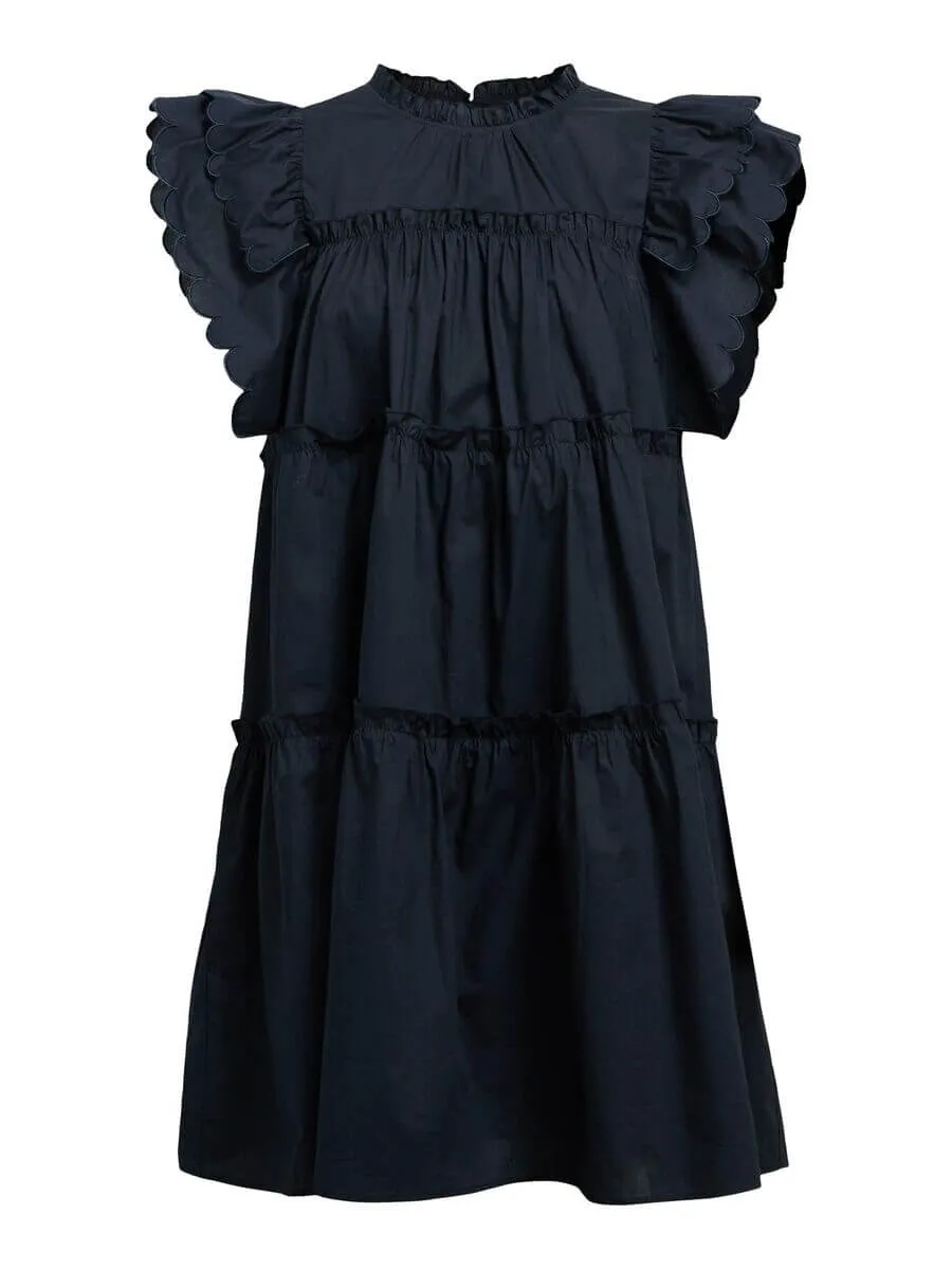 OBJHope Ruffled Mini Dress - Sky Captain