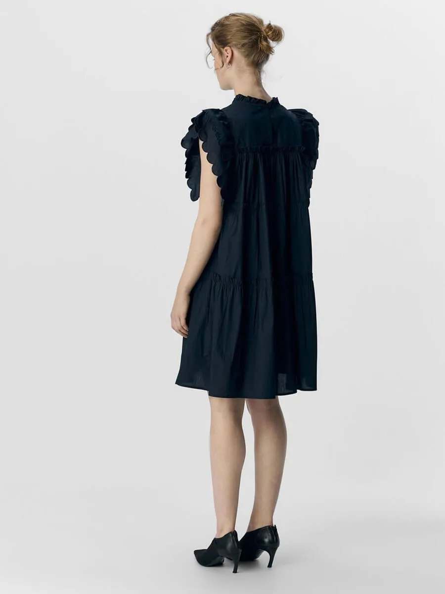 OBJHope Ruffled Mini Dress - Sky Captain