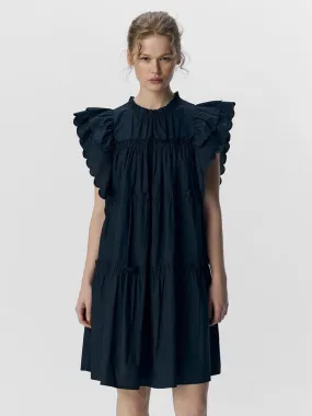OBJHope Ruffled Mini Dress - Sky Captain