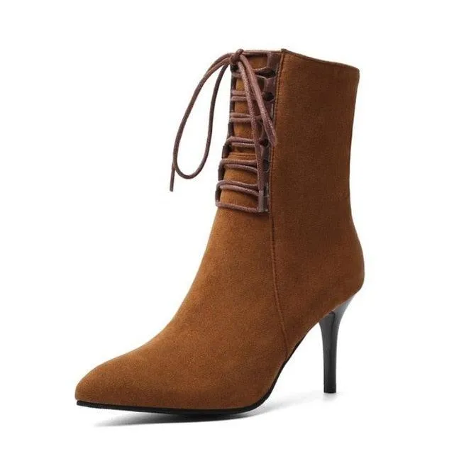 Office Work Hot Sale Simple Zipper Short Boots
