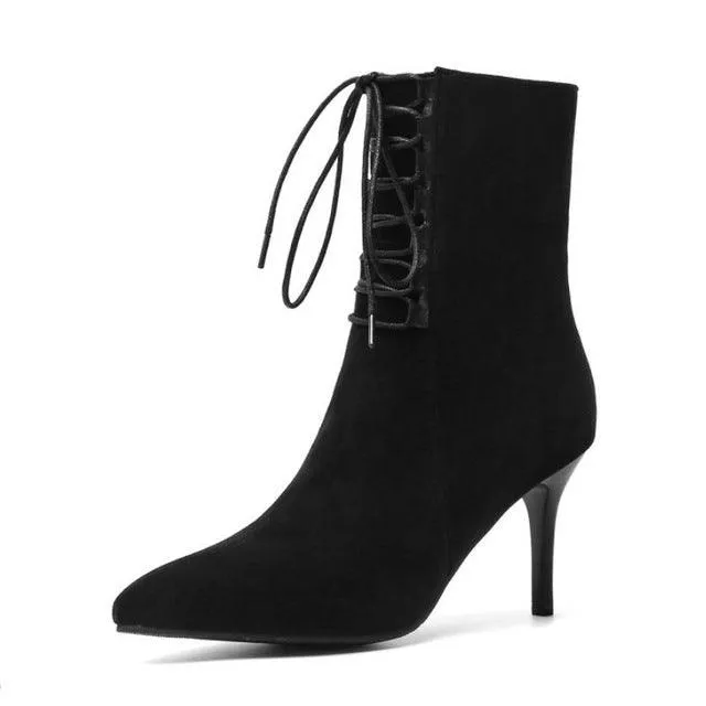 Office Work Hot Sale Simple Zipper Short Boots