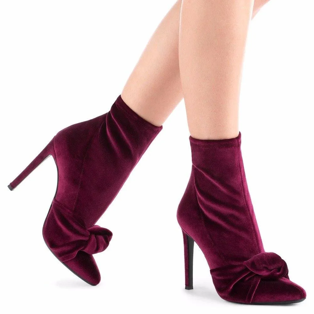 Ophelia Velvet Booties