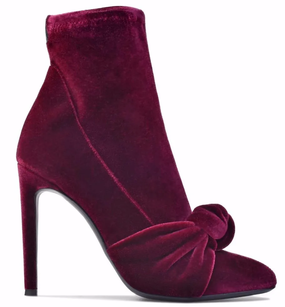 Ophelia Velvet Booties