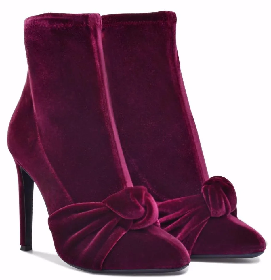 Ophelia Velvet Booties