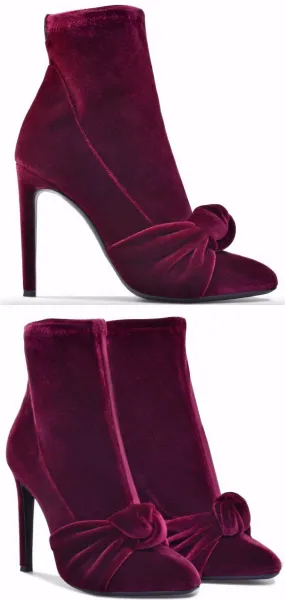 Ophelia Velvet Booties