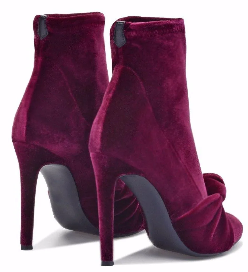 Ophelia Velvet Booties