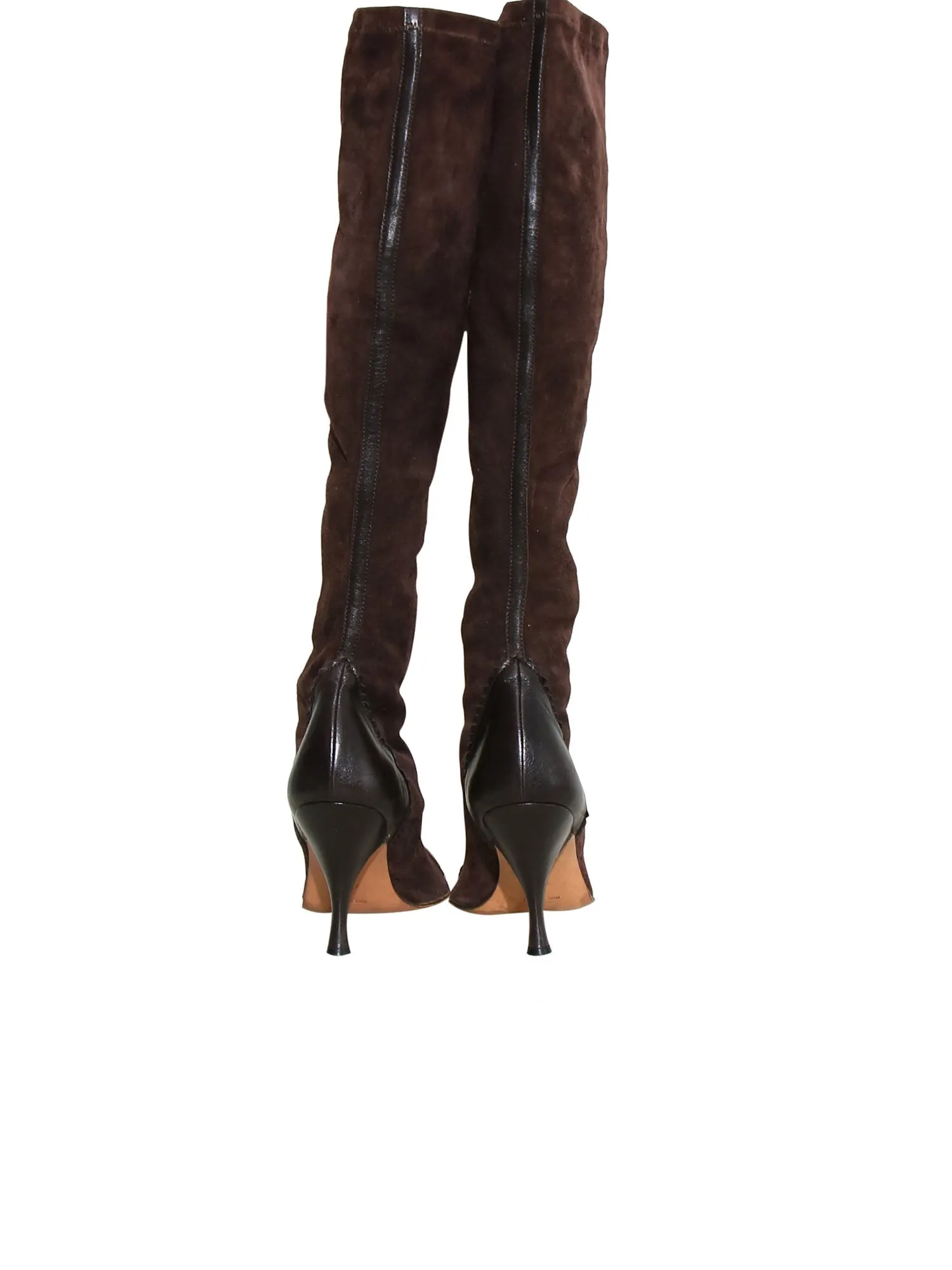 Pointed Suede Boots
