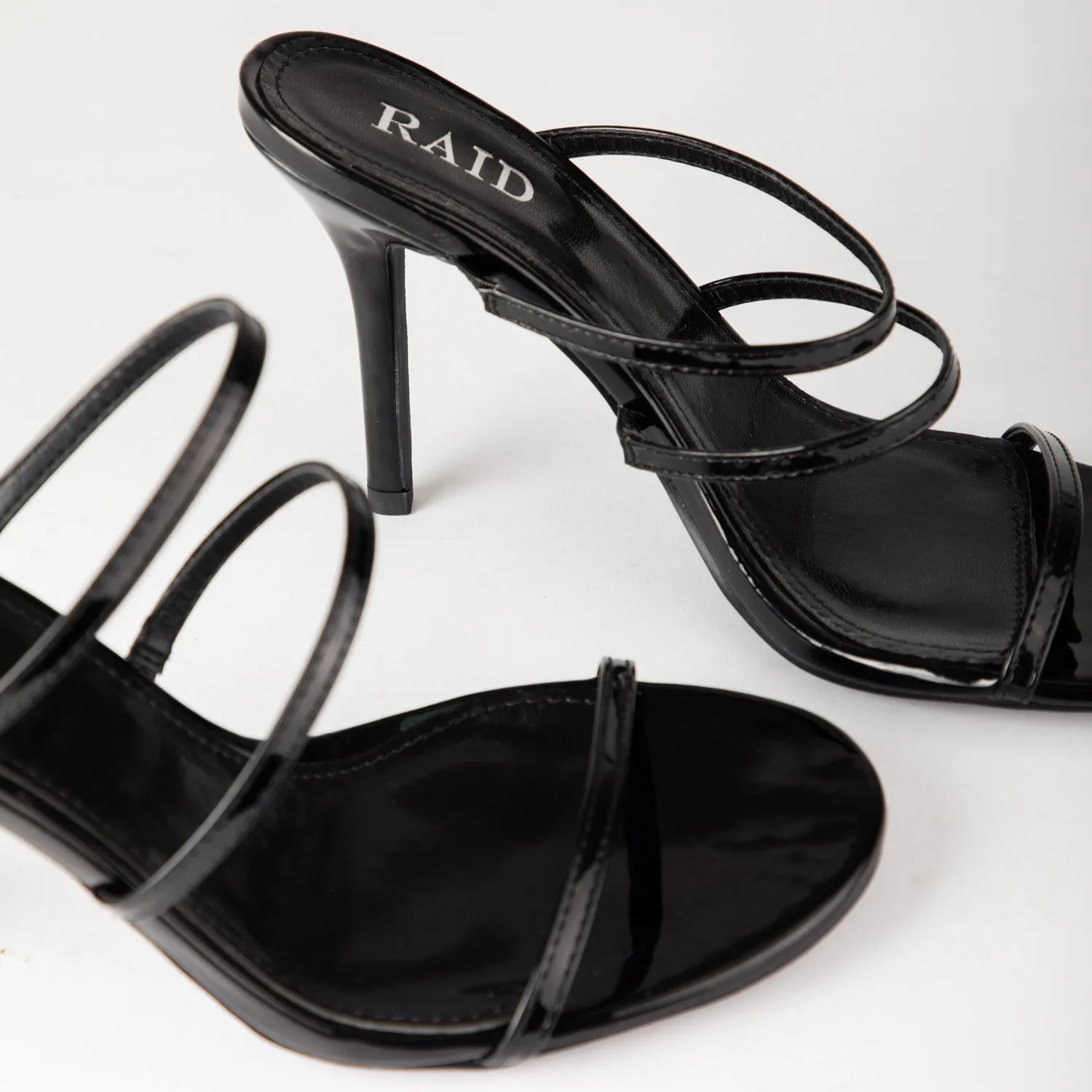 RAID Lareina Heeled Mules in Black