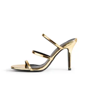 RAID Lareina Heeled Mules in Gold