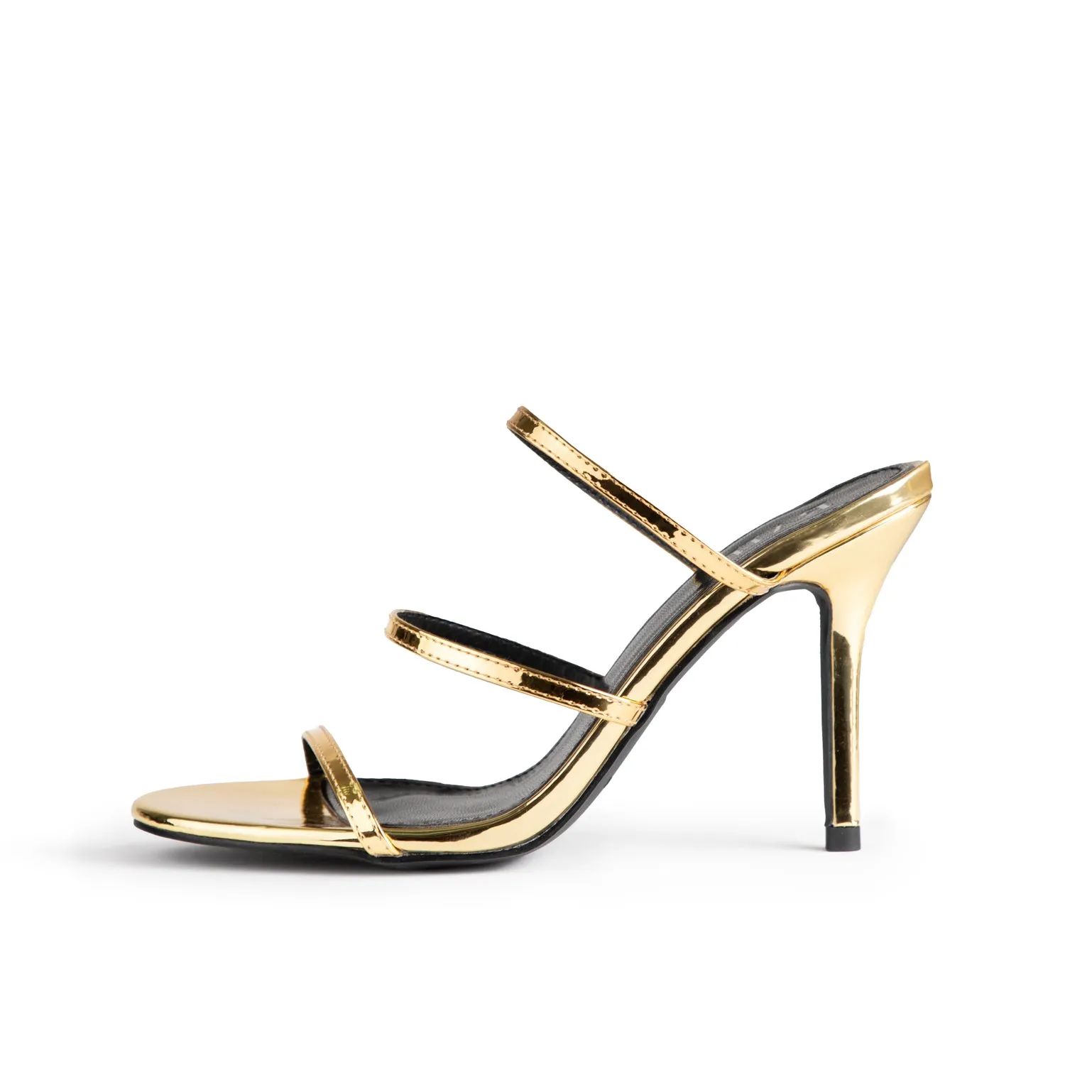 RAID Lareina Heeled Mules in Gold