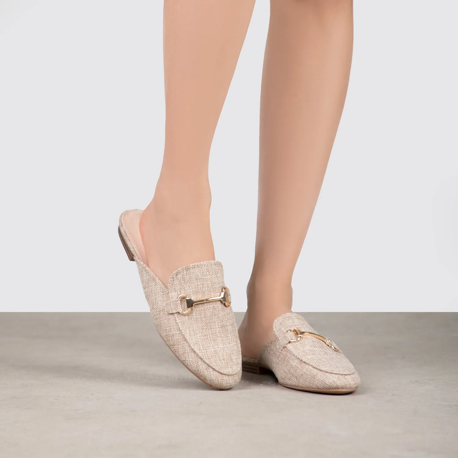 RAID Nancy Flat Mules in Natural Jute