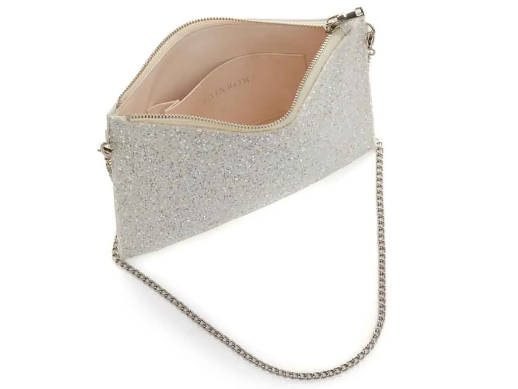 Rainbow Club Ivory Satin and Glitter Handbag Arizona