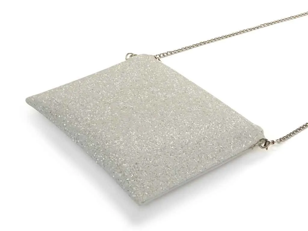 Rainbow Club Ivory Satin and Glitter Handbag Arizona