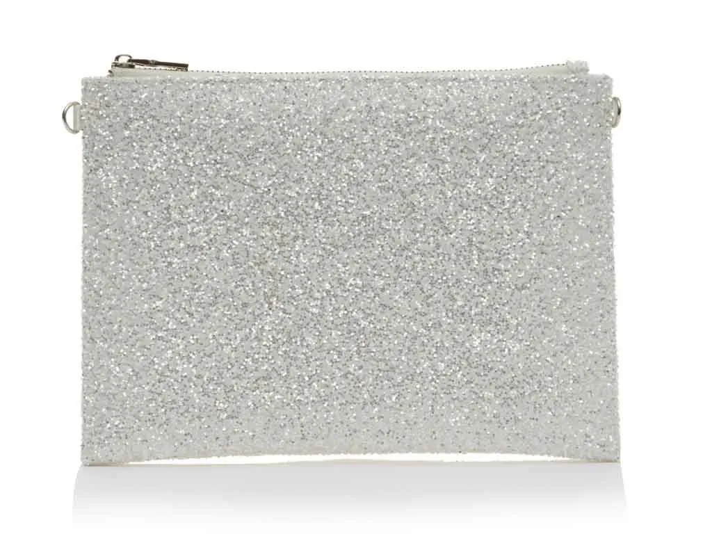 Rainbow Club Ivory Satin and Glitter Handbag Arizona
