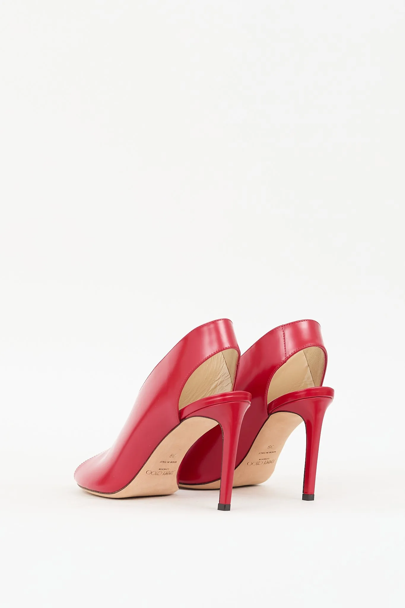 Red Leather Shar 85 Peep Toe Pump