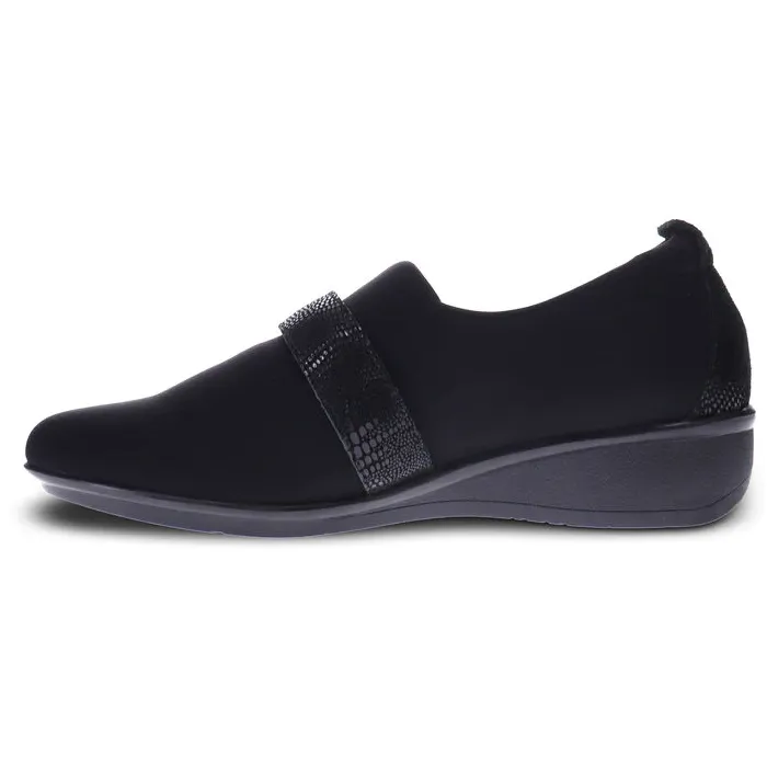 Revere Genoa Black Stretch Loafer (Women's)