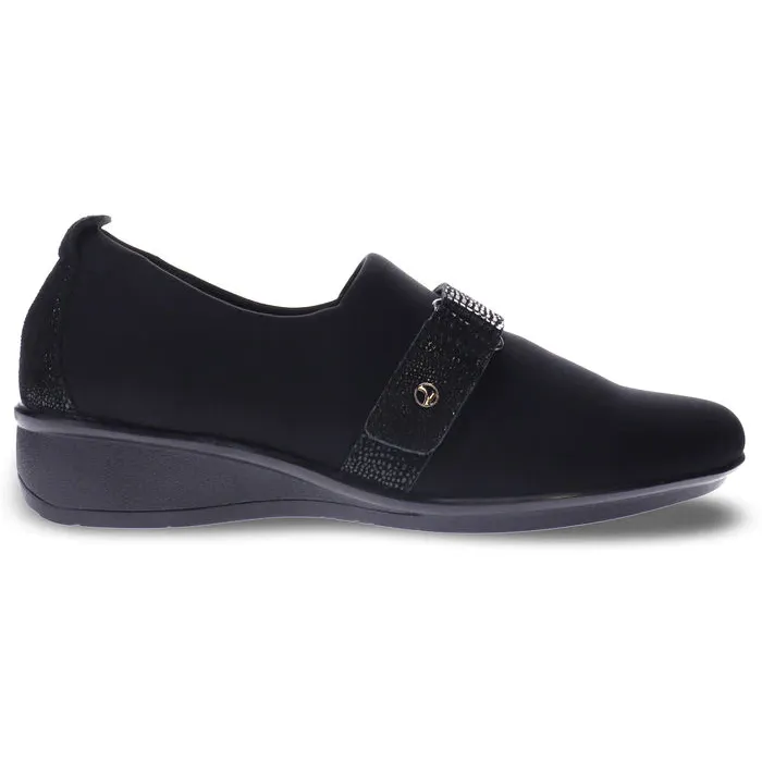 Revere Genoa Black Stretch Loafer (Women's)