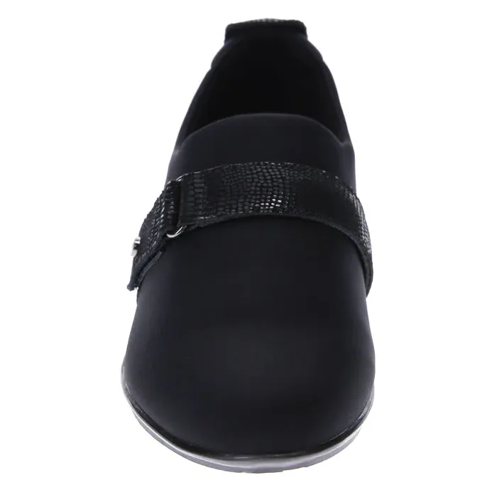 Revere Genoa Black Stretch Loafer (Women's)