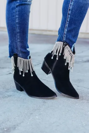 Rhinestone Cowgirl Boots - AB Black