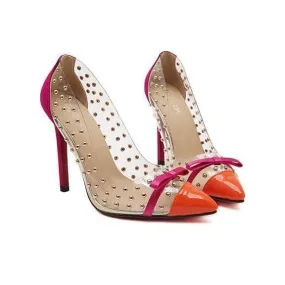 Rivet Pointed-toe Heels