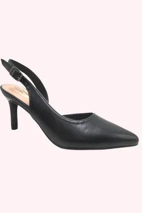 Roxie Pointed Toe Heels - Black