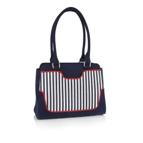 Ruby Shoo Tunis Navy Stripe Large Bag (Matches Davina Flats)