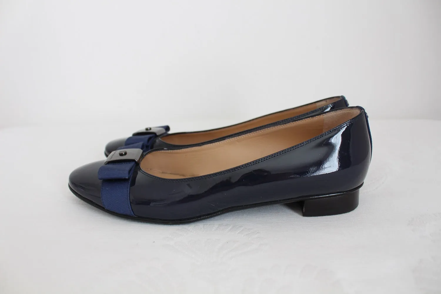 RUSSEL & BROMLEY PATENT FLATS NAVY - SIZE 5.5