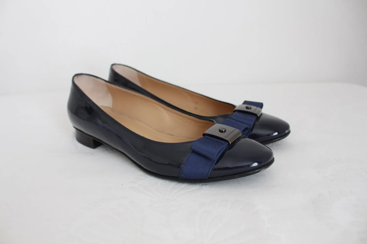 RUSSEL & BROMLEY PATENT FLATS NAVY - SIZE 5.5