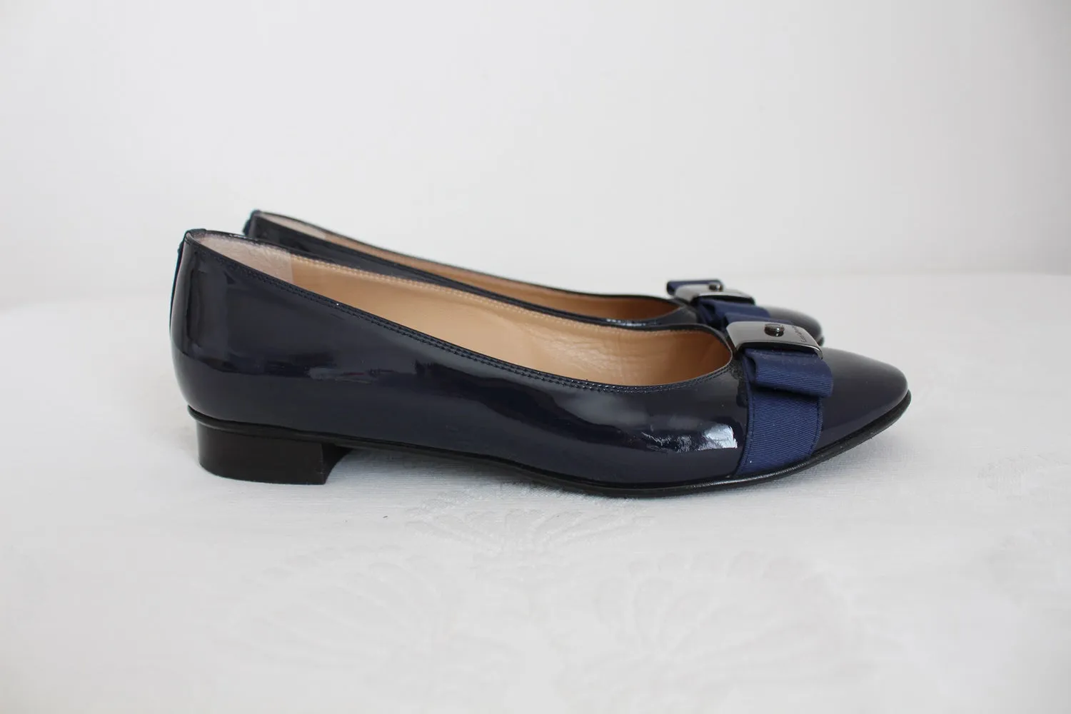 RUSSEL & BROMLEY PATENT FLATS NAVY - SIZE 5.5