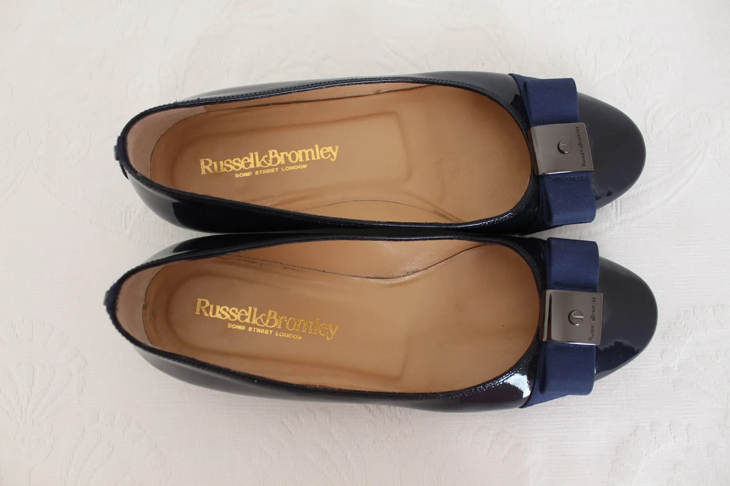 RUSSEL & BROMLEY PATENT FLATS NAVY - SIZE 5.5