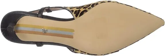 Sam Edelman Denia New Nude/Black Ankle Strap Pointed Toe Kitten Heeled Pumps