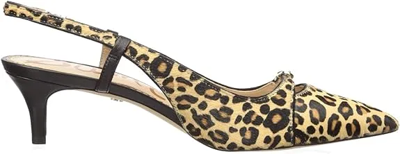Sam Edelman Denia New Nude/Black Ankle Strap Pointed Toe Kitten Heeled Pumps