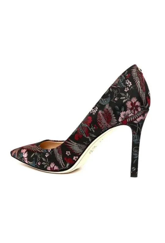 Sam Edelman Hazel Taper Toe Heeled Pump - Bird Print Fabric