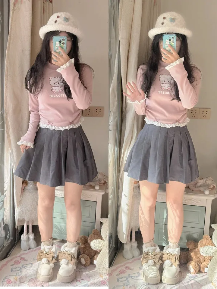Sheep Puff~Sweet Lolita Fleece Shoes Winter Warm Snow Boots