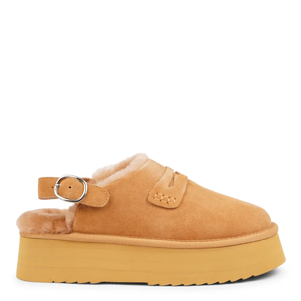 Siple - Suede Mules with shearling