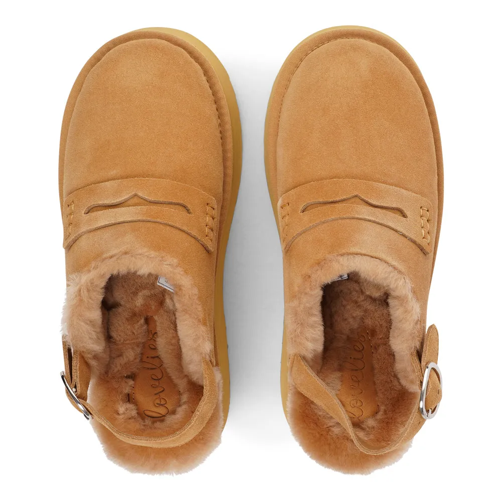 Siple - Suede Mules with shearling