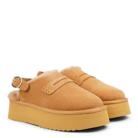 Siple - Suede Mules with shearling
