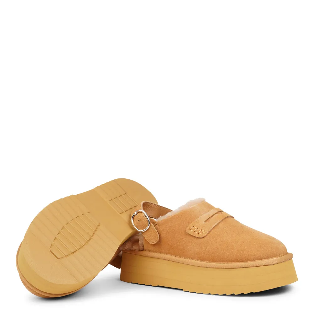 Siple - Suede Mules with shearling