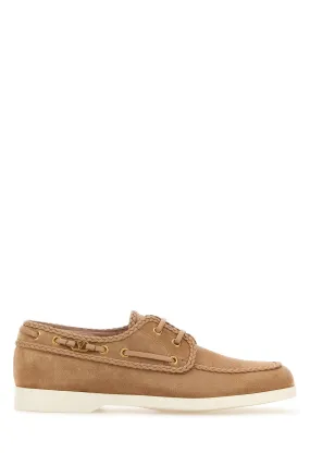 Skin pink suede loafers