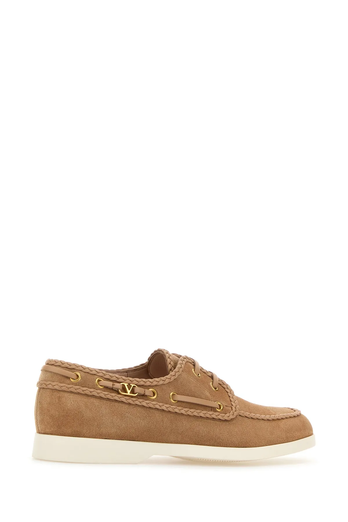 Skin pink suede loafers