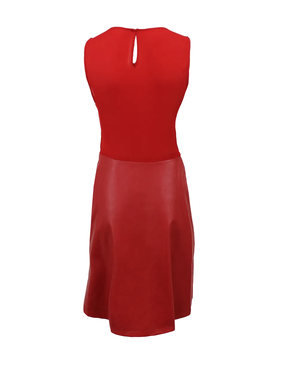 Sleeveless Leather Dress