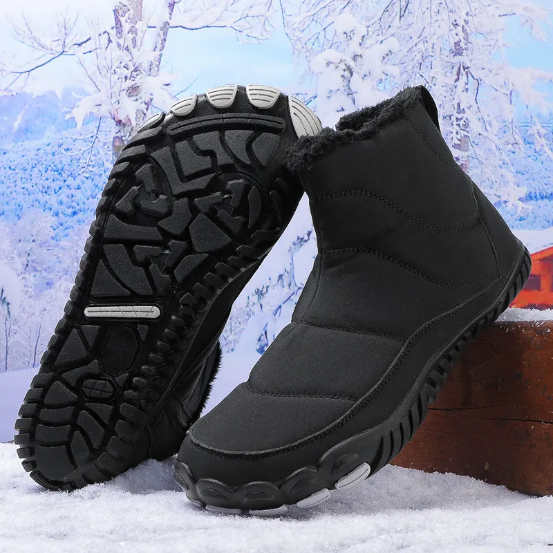 Snow Boots Winter Warm Outdoor Casual Hiking Shoes Wear-Resistant Non-slip & Waterproof Winter Barefoot Shoe (Unisex)