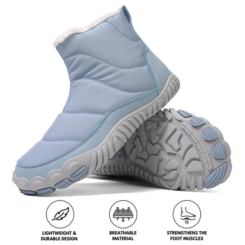 Snow Boots Winter Warm Outdoor Casual Hiking Shoes Wear-Resistant Non-slip & Waterproof Winter Barefoot Shoe (Unisex)